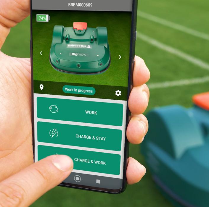 Belrobotics PARCMOW Gps RTK Mode cu taiere in dungi paralele max.45.000 m2