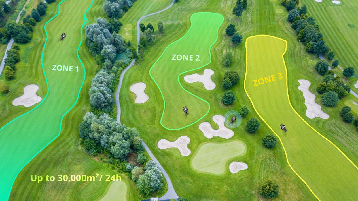 Robot profesional ELICOIDAL de tuns gazon FJD RCM01